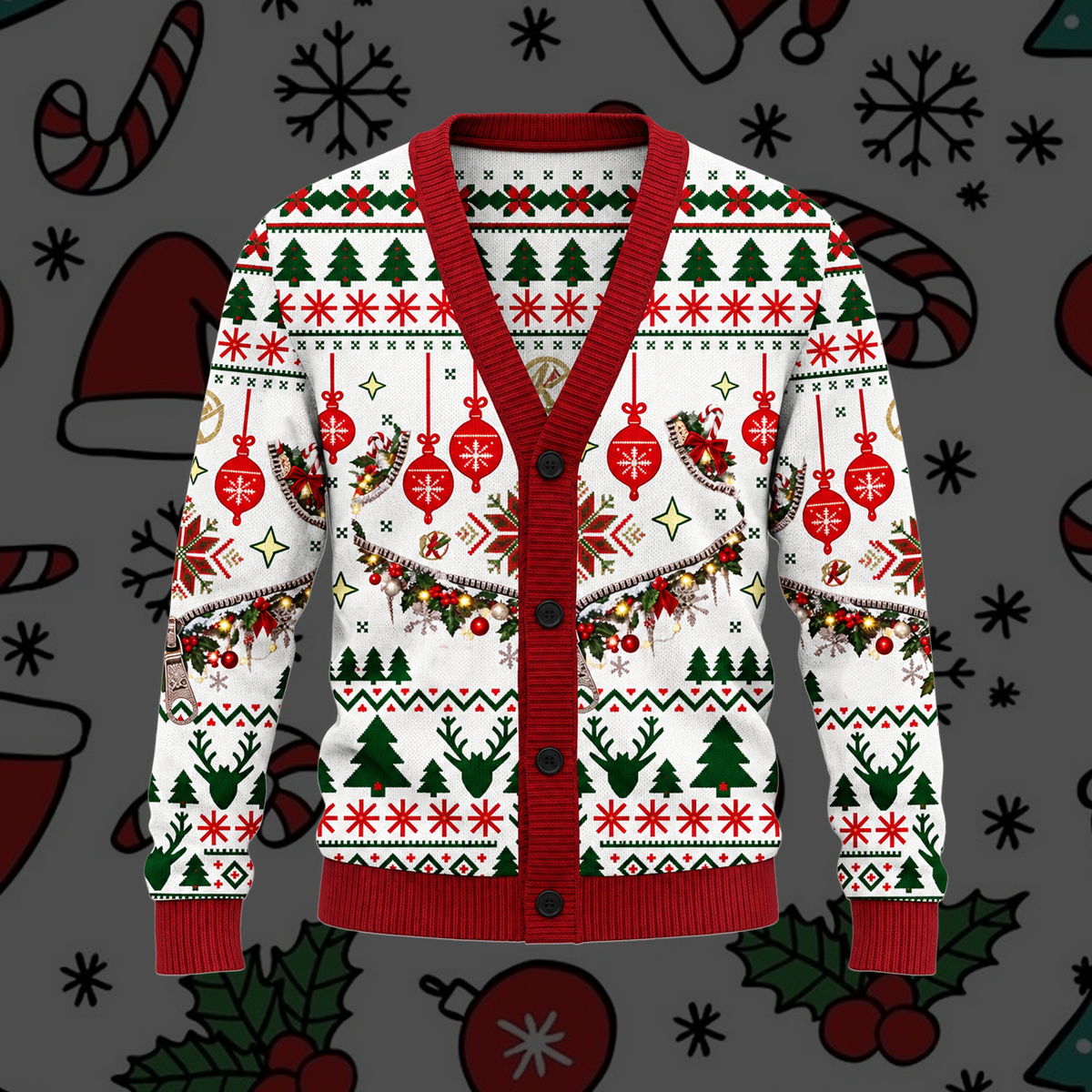 Cozy KATSEYE All I Want For Christmas Is You Festive Baubles Ugly Christmas Cardigan For Eyekons
