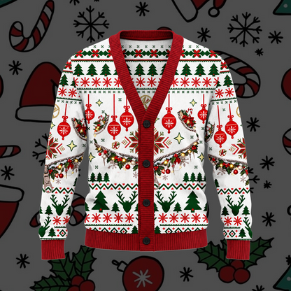 Cozy KATSEYE All I Want For Christmas Is You Festive Baubles Ugly Christmas Cardigan For Eyekons