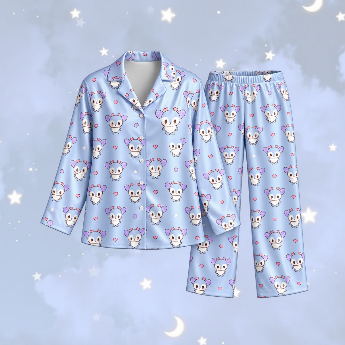 Mystical T.W.I.C.E. Club Mina Myodette Mascot Pastel Coquette Pajama Set For Once