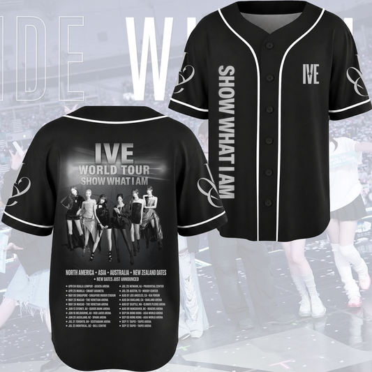 Glow Ive Show What I AM  World Tour Baseball Jersey Fan Edition