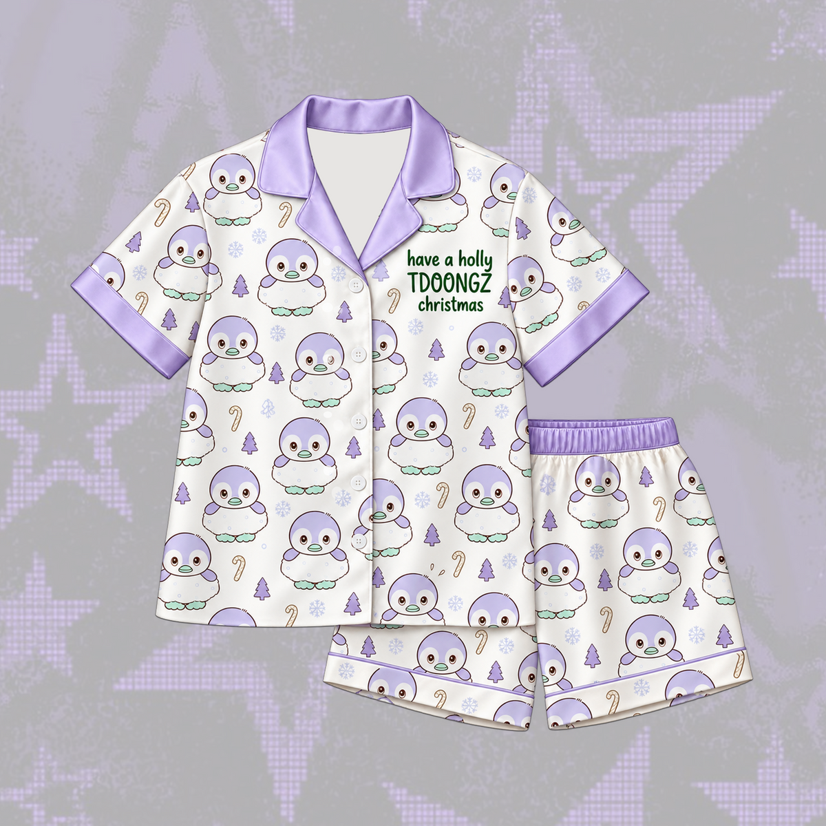Ethereal Have A Holy TDOONGZ Christmas T.W.I.C.E. Club Mina Myodette Mascot Ugly Christmas Pajama Set For Once