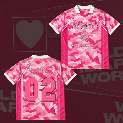 Katseye The Wildworld Tour Pink Camo Winged Neck Baseball Shirt Gift for Fans