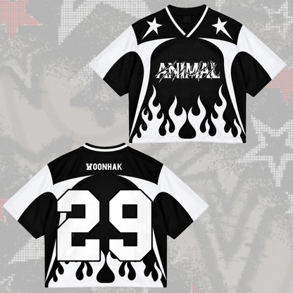 Fierce Animal Onedoor Club All Members Cyber Grunge Mixed Mesh Jersey For Onedoor