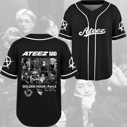 ATEEZ GOLDEN HOUR Part 5 Tracklist Unisex Baseball Jersey Fan Edition