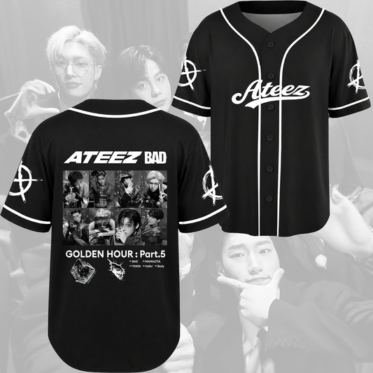 ATEEZ GOLDEN HOUR Part 5 Tracklist Unisex Baseball Jersey Fan Edition