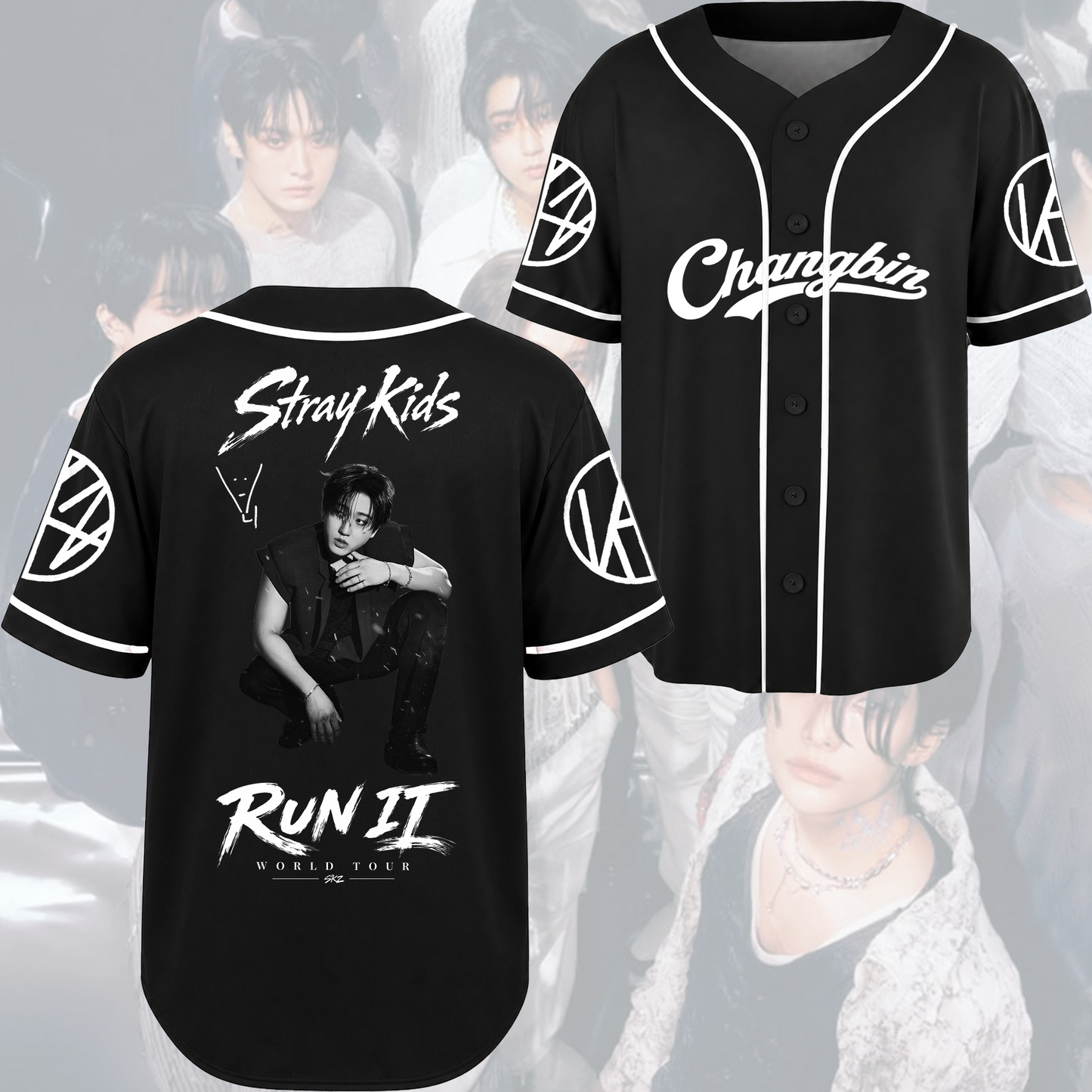 Vintage Run It World Tour Stray Kids Members Baseball Jersey Gift For Stay