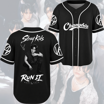 Vintage Run It World Tour Stray Kids Members Baseball Jersey Gift For Stay