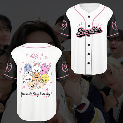 Cute Stray Kids Skzoo Baseball Jersey Run It Merch Gift For Fans
