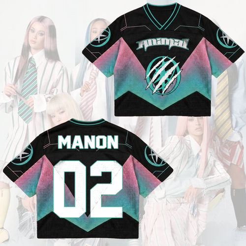KATSEYE Animal Pastel Mixed Mesh Jersey Modern Gift For Fans