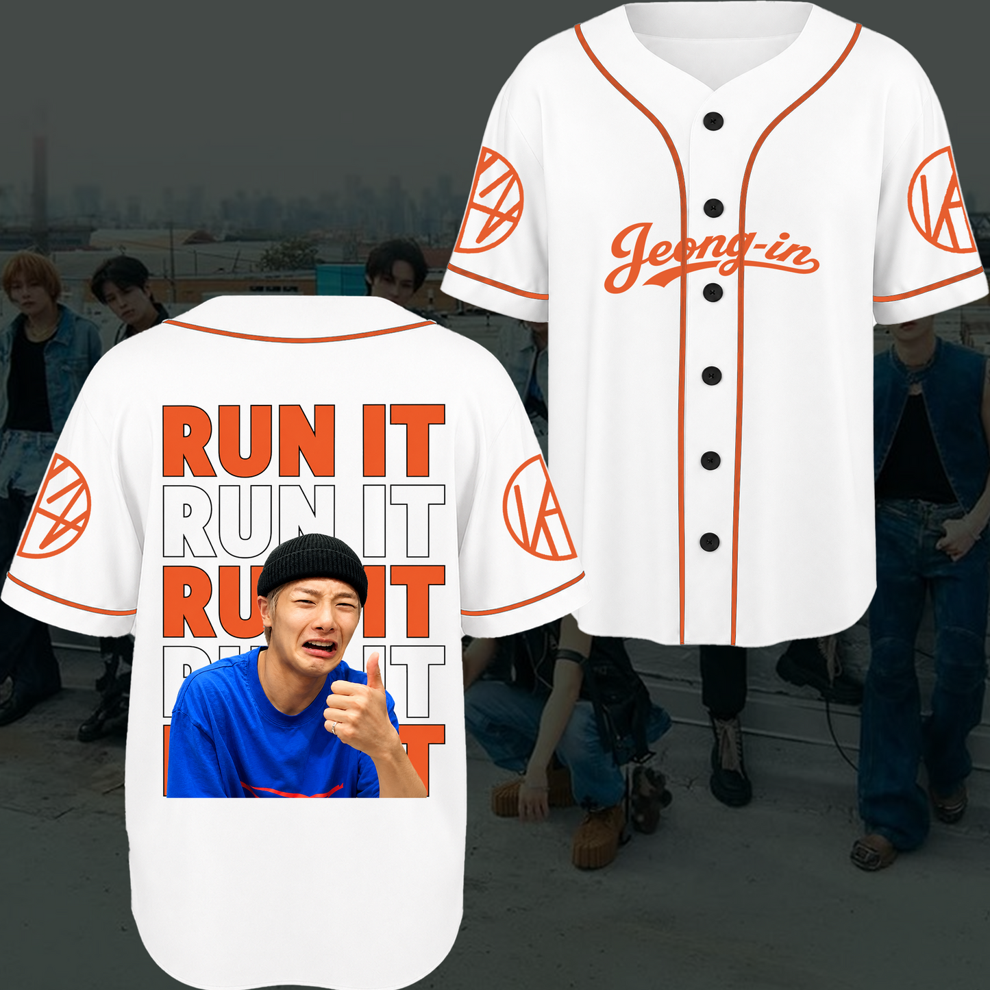 Stray Kids Dynamic Meme Run It Concept Baseball Jersey STAY Aesthetic Humor Gifts For Fans