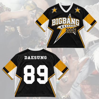 Vintage BIGBANG Mixed Mesh Jersey Sporty Concert Outfit Gift For Fans