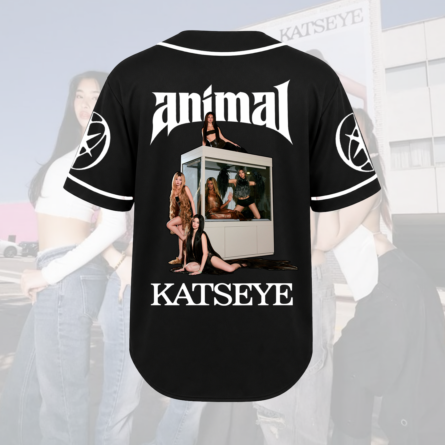 KATSEYE WILD Album Animal Concert Baseball Jersey Gift For Fans