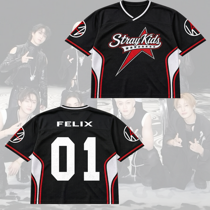 Sporty Stray Kids This That Mixed Mesh Jersey Gift For Stay