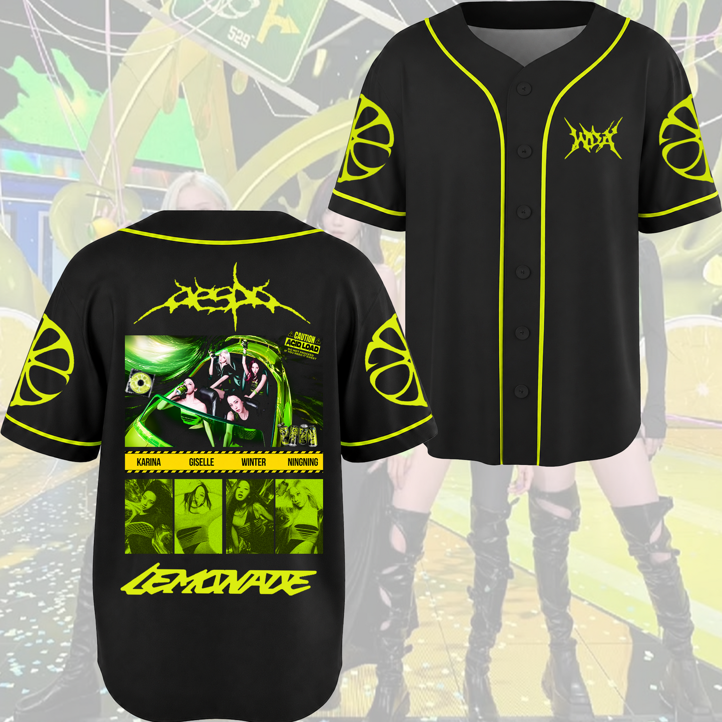 WDA Aespa Lemonade Concert Baseball Jersey Gifts For MY