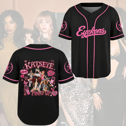 Feral The Wildworld Tour Katseye Y2K Pink Pop Baseball Jersey Gift for Fans