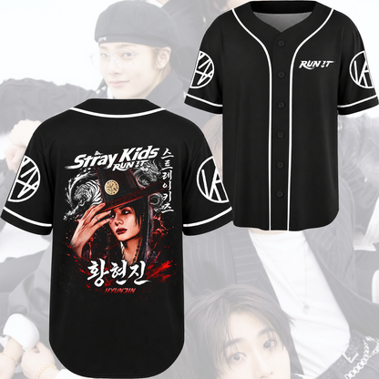 Stray Kids Run It World Tour Baseball Jersey Edgy Streetwear Gift For Fans