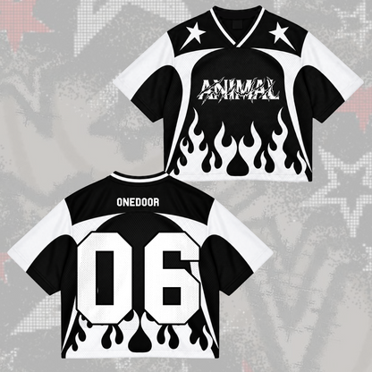 Fierce Animal Onedoor Club All Members Cyber Grunge Mixed Mesh Jersey For Onedoor