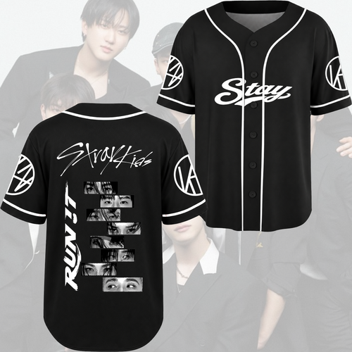 Fierce Gaze Run It World Tour Stray Kids Baseball Jersey Gift For Fans