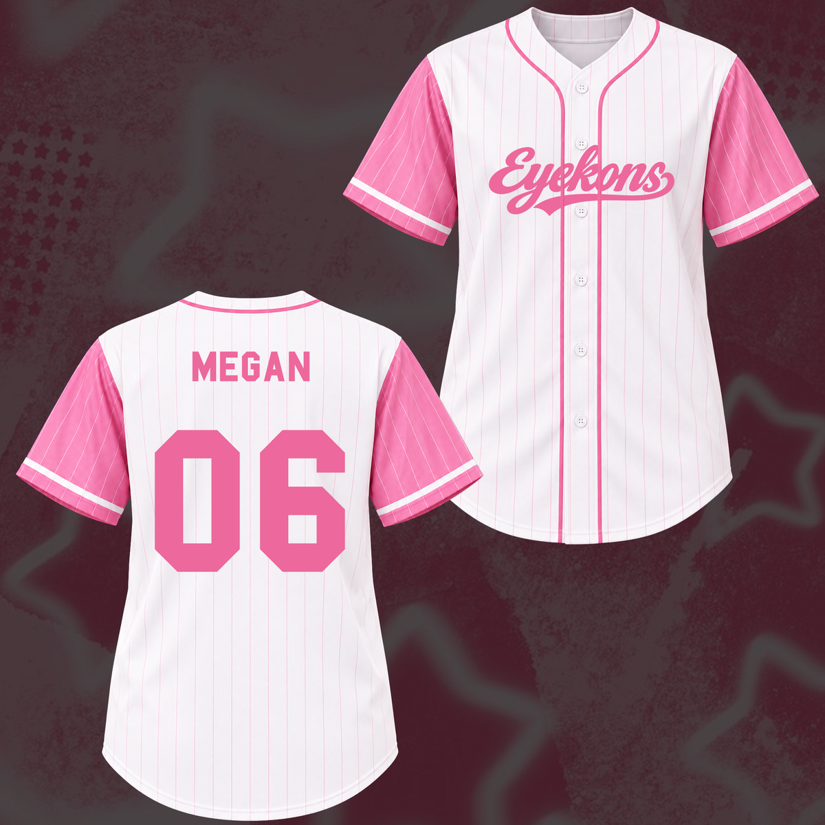 Holografisches Katseye The Wildworld Tour Baseball-Trikot von Eyekon Gifts
