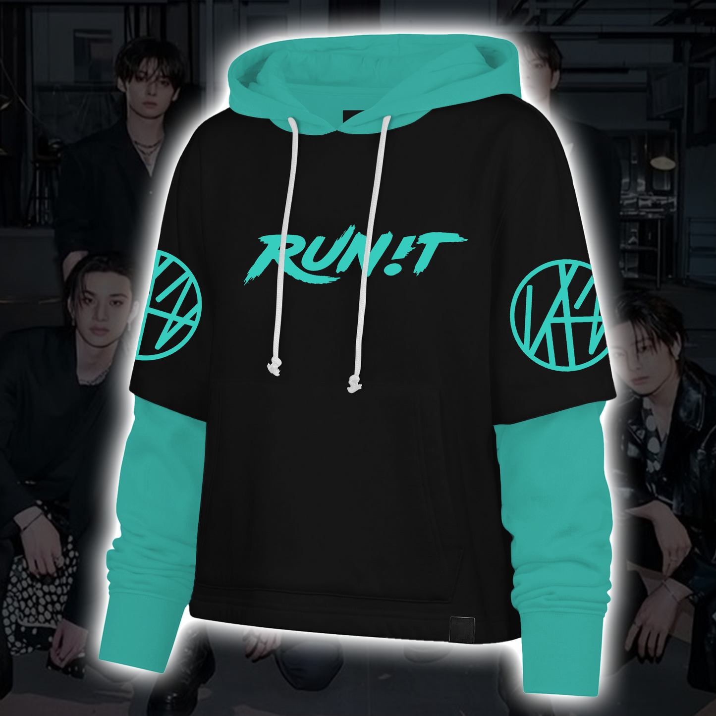 Teal Accent Stray Kids This That Shortstop Hoodie Fan Edition