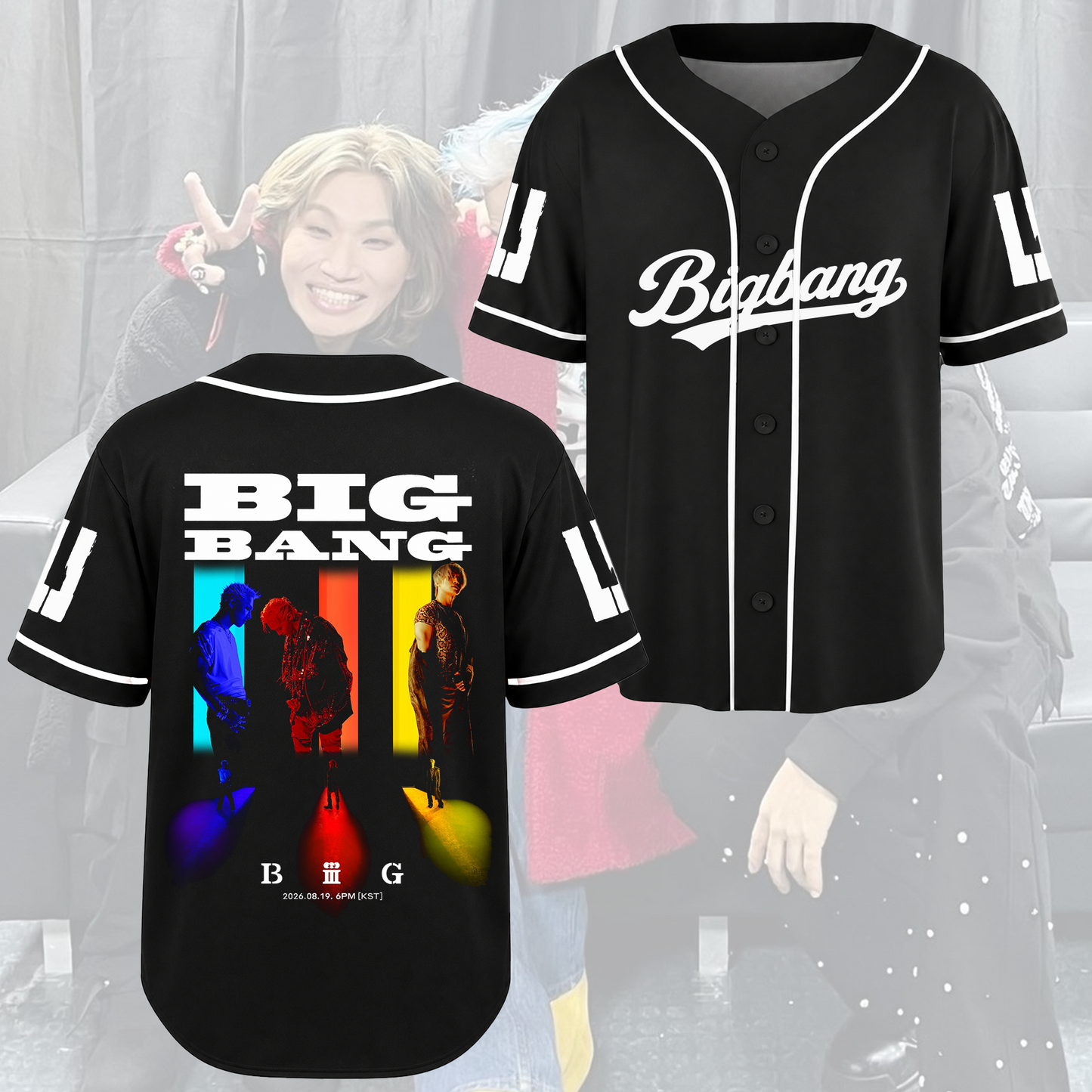 BIGBANG BiiiG 20th Anniversary Baseball Jersey Special Gift For Fans