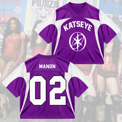 KATSEYE Wild Tour Sporty Purple Mixed Mesh Jersey For EYEKONS