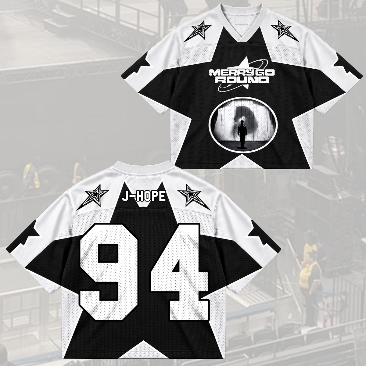 Electric Merry Go Round Army Club All Members Abstract Geometric Mixed Mesh Jersey For Fans