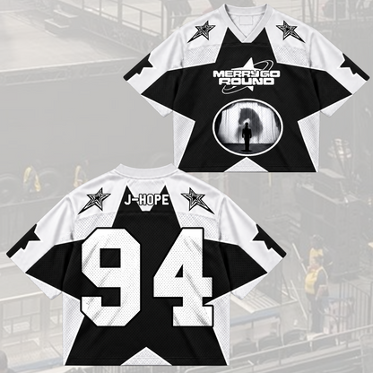 Electric Merry Go Round Army Club All Members Abstract Geometric Mixed Mesh Jersey For Fans