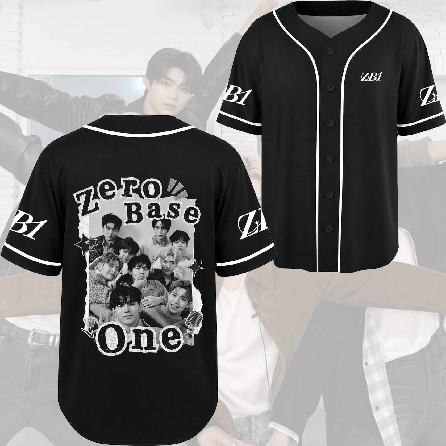 Zerobaseone Baseball Jersey ZB1 Streetwear Fan Edition