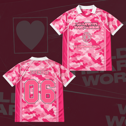 Katseye The Wildworld Tour Pink Camo Winged Neck Baseball Shirt Gift for Fans