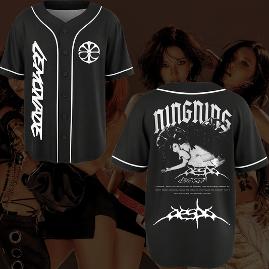 Aespa Ningning Lemonade Album Baseball Jersey Fan Edition