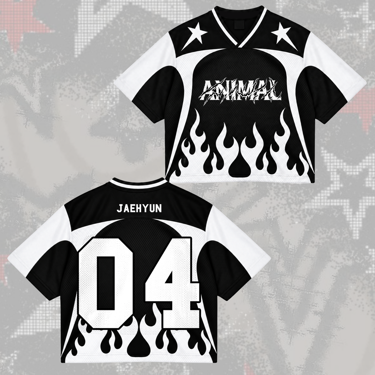 Fierce Animal Onedoor Club All Members Cyber Grunge Mixed Mesh Jersey For Onedoor