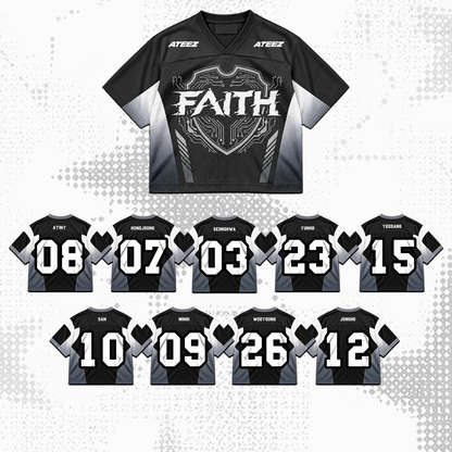 ATEEZ Golden Hour Part 6 Cyberpunk Faith Mixed Mesh Jersey Gift For Fans