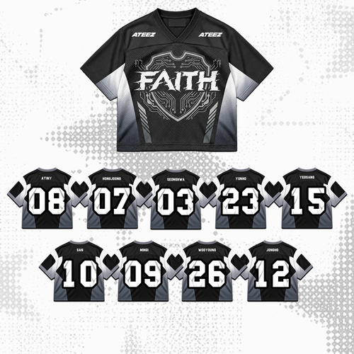 ATEEZ Golden Hour Part 6 Cyberpunk Faith Mixed Mesh Jersey Gift For Fans