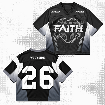 ATEEZ Golden Hour Part 6 Cyberpunk Faith Mixed Mesh Jersey Gift For Fans