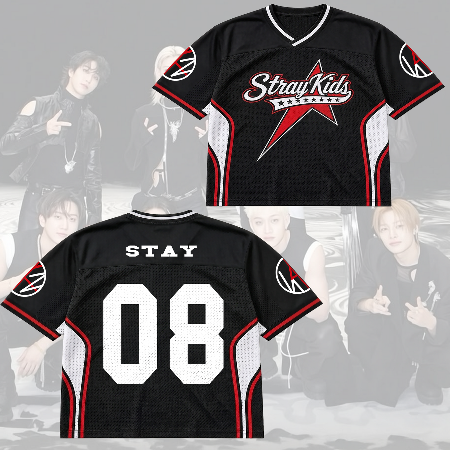 Sporty Stray Kids This That Mixed Mesh Jersey Gift For Stay