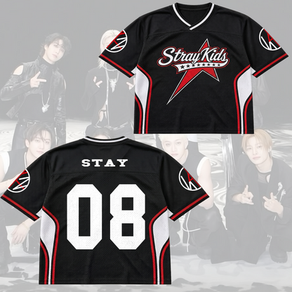 Sporty Stray Kids This That Mixed Mesh Jersey Gift For Stay