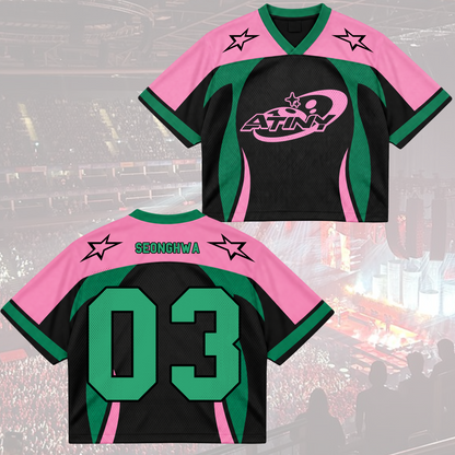 Powerful Ice On Fire Tinys Club All Members Cyber Grunge Mixed Mesh Jersey For Atiny