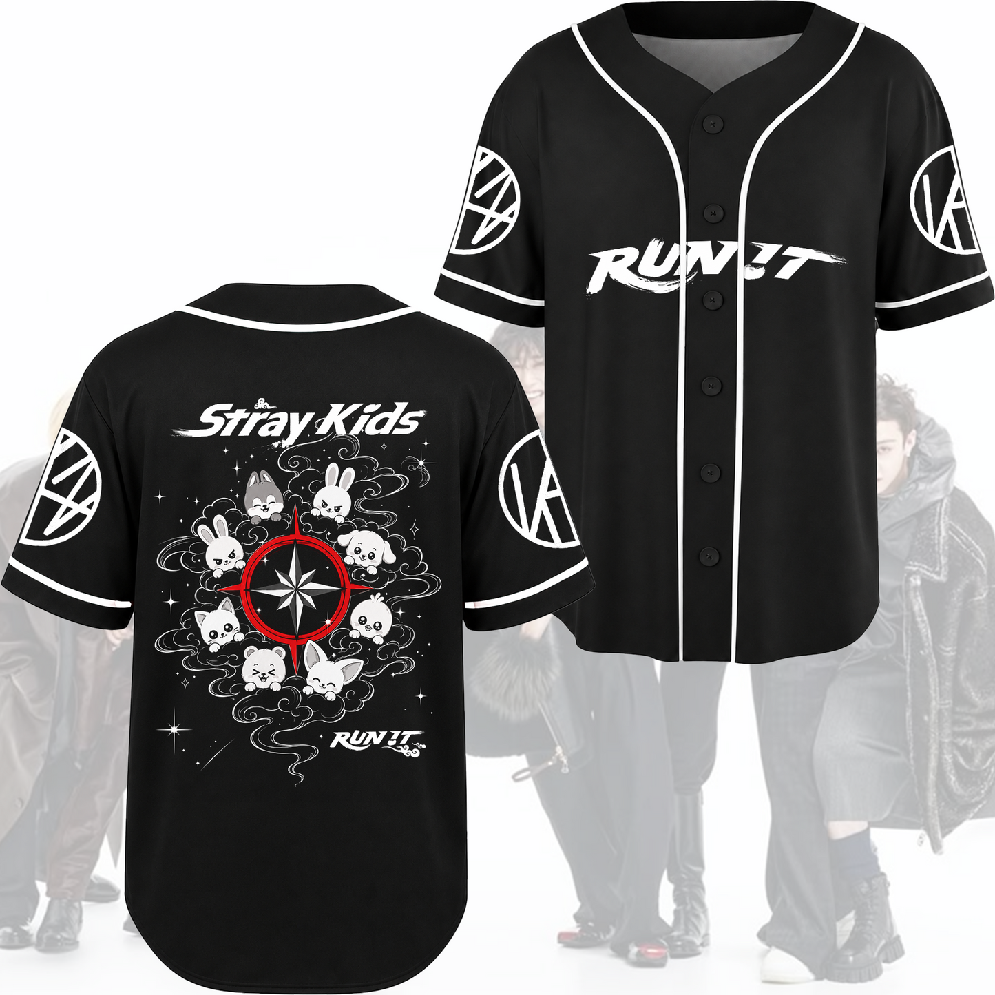 Skzoo Run It World Tour Stray kids Baseball Jersey Gift For Fans