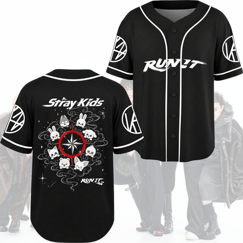 Skzoo Run It World Tour Stray kids Baseball Jersey Gift For Fans
