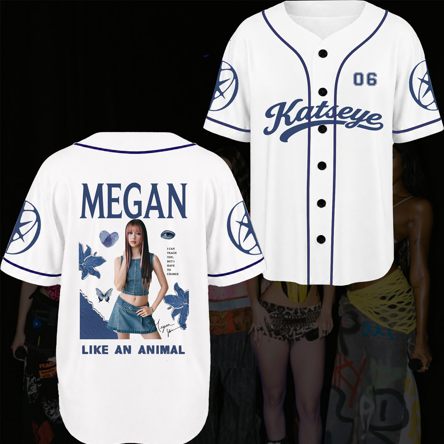 Like An Animal Katseye The Wildworld Tour Baseball Jersey Fan Edtion