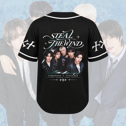 TOMORROW X TOGETHER Steal The Wind Tour Vintage Baseball Jersey For MOA