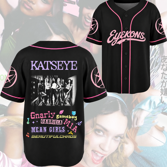 Eyekons Katseye The Wildworld Tour Baseball Jersey Fan Edtion