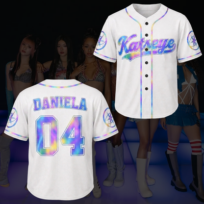 Holographic Katseye The Wildworld Tour Baseball Jersey Eyekon Gifts