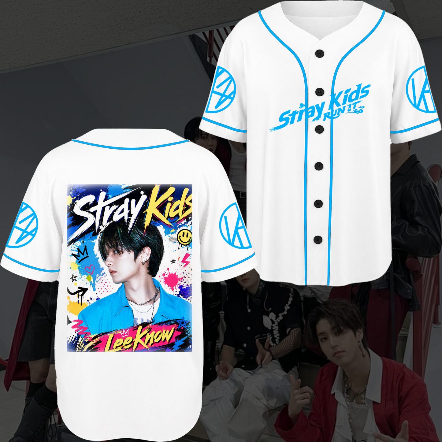 Stray Kids Colorful Baseball Jersey Edgy Pop Punk Concert Outfit Gift For Stays