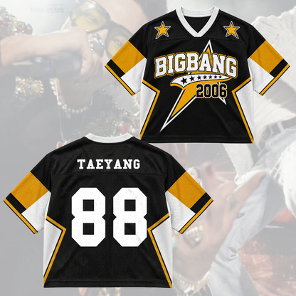 Vintage BIGBANG Mixed Mesh Jersey Sporty Concert Outfit Gift For Fans