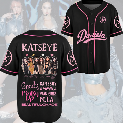 Pinky Katseye The Wildworld Tour Baseball Jersey Fan Edtion