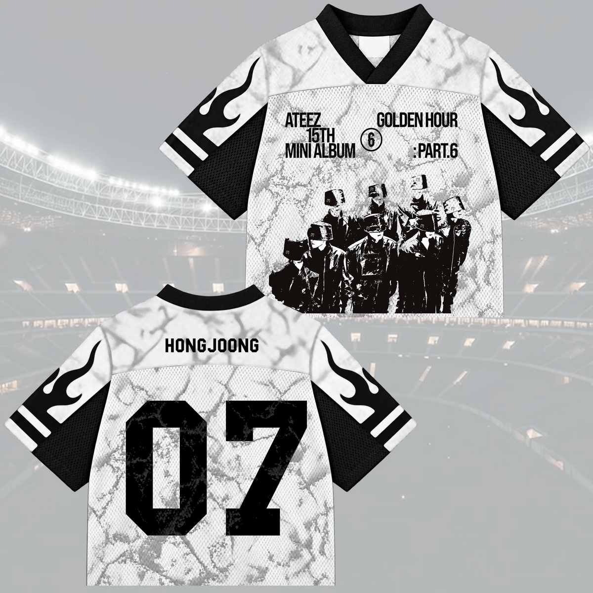 Bold Golden Hour Part 6 ATEEZ  Mix Mesh Jersey For Atiny