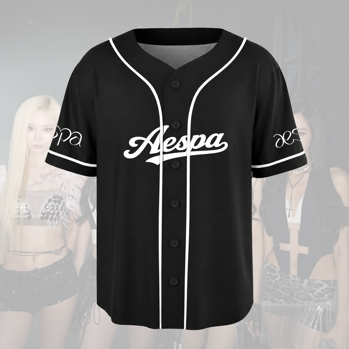 Perfect aespa SYNK COMPLEXITY Black Tour Baseball Jersey Gift for Fan