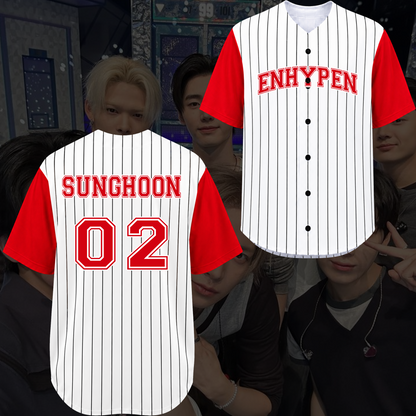 Enhypen Uniform Blood Saga Baseball Jersey Gift For Fans